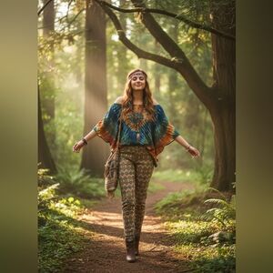 Hot Kiss Skinny Lily Multicolor Geometric Jeans Size 5